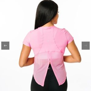 ZYIA split back T-Shirt pink size medium